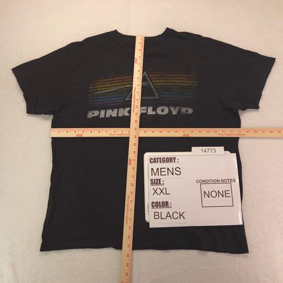 Pink Floyd Band Graphic Short Sleeve Crew Neck T Shirt Adult Mens Size 2XL Black - Picture 5 of 9